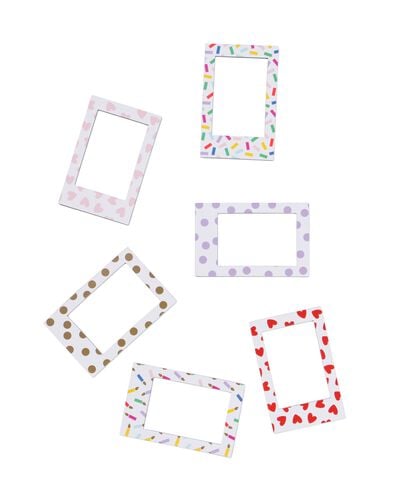 cadres photo magn&eacute;tiques confetti - lot de 6 - 60310028 - HEMA