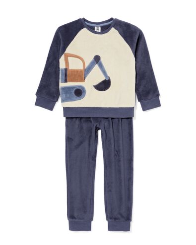pyjama enfant polaire voiture bleu fonc&eacute; bleu fonc&eacute; - 23001450DARKBLUE - HEMA