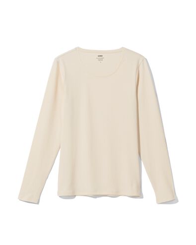 Damen-T-Shirt, Rundhals eierschalenfarben eierschalenfarben - 36329880OFFWHITE - HEMA