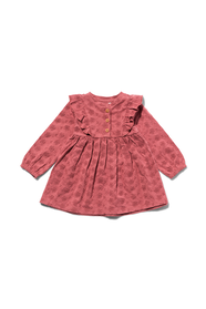 baby jurk met borduur roze roze - 1000029729 - HEMA