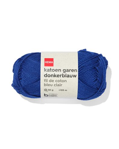 katoen garen 50g 105m donkerblauw - 60760039 - HEMA