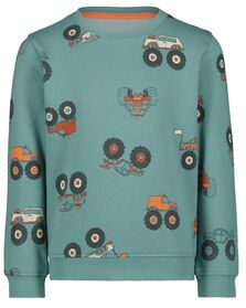 Kinder-Sweatshirt, Autos hellgrün hellgrün - 1000028125 - HEMA