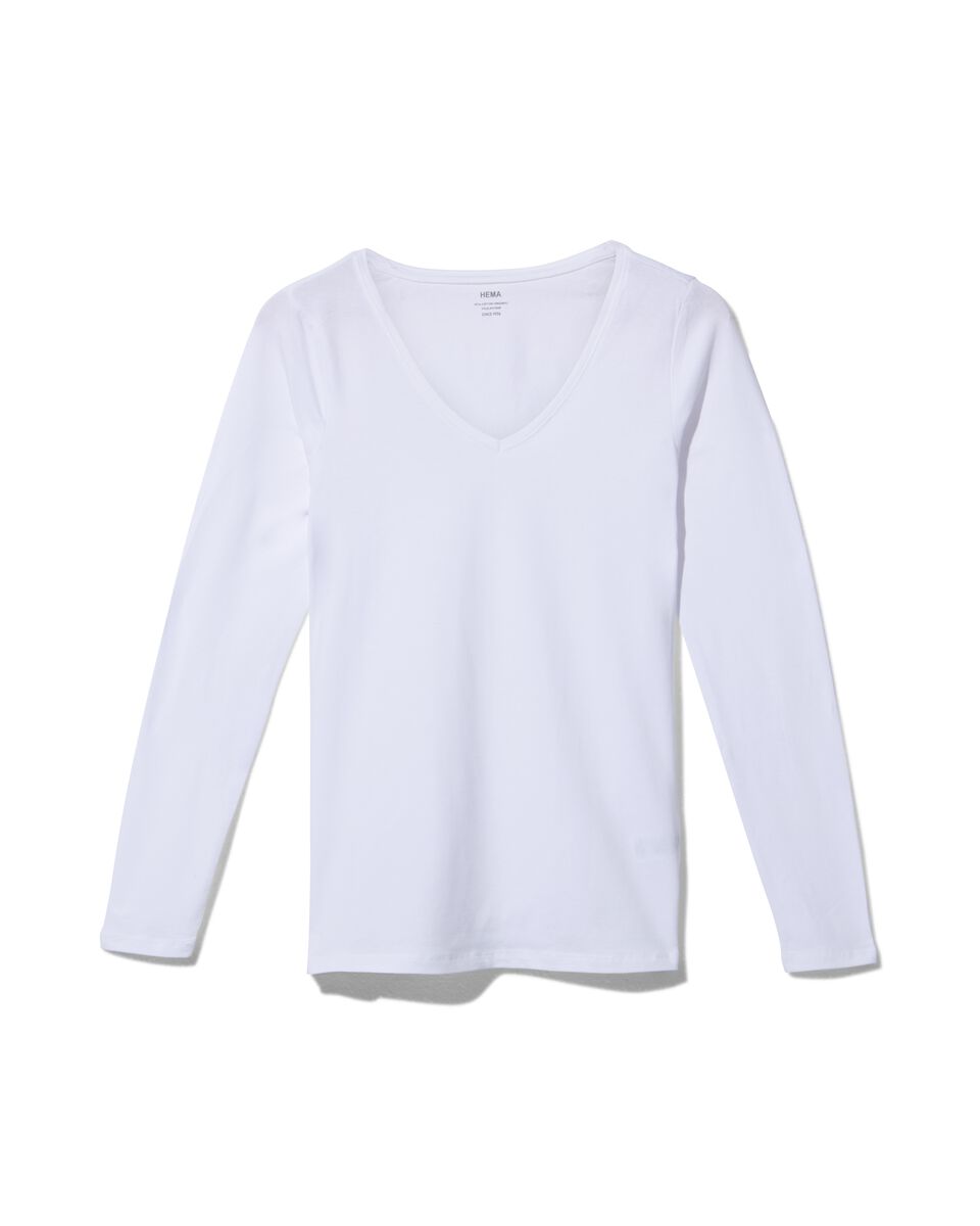 t-shirt femme blanc XL - 36381774 - HEMA