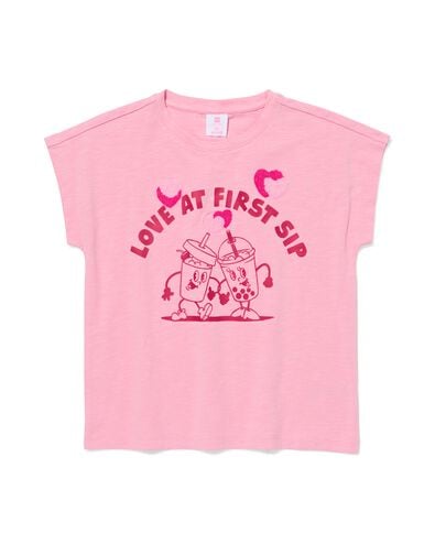t-shirt enfant jersey boissons rose rose - 30843123PINK - HEMA