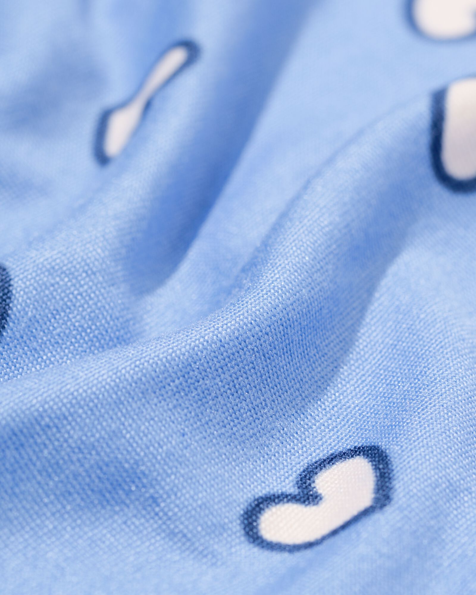 damesnachthemd Flair micro hartjes blauw blauw - 23401435BLUE - HEMA