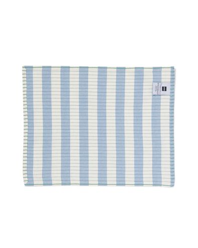 sets de table coton 35x45 bleu avec rayures - 2 pi&egrave;ces - 5330286 - HEMA