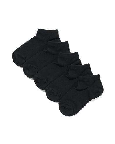 Kinder-Kurzs&ouml;ckchen mit Baumwolle &ndash; 5 Paar schwarz schwarz - 1000002041 - HEMA