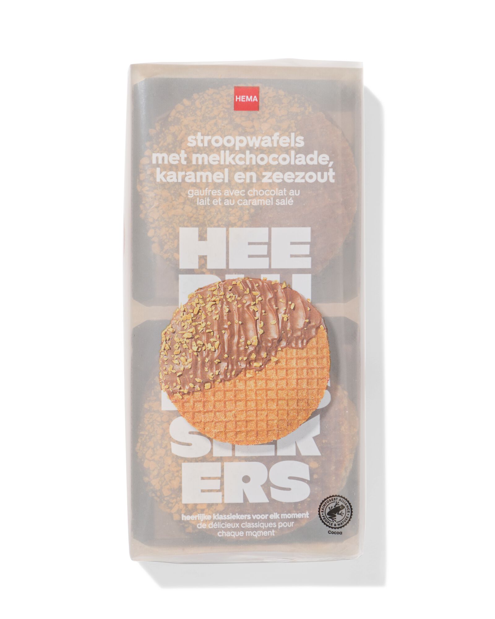 stroopwafels met melkchocolade, karamel en zeezout 231g - 10860075 - HEMA