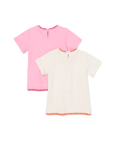 T-shirt b&eacute;b&eacute; c&ocirc;tel&eacute; - 2 pi&egrave;ces rose rose - 33085170PINK - HEMA