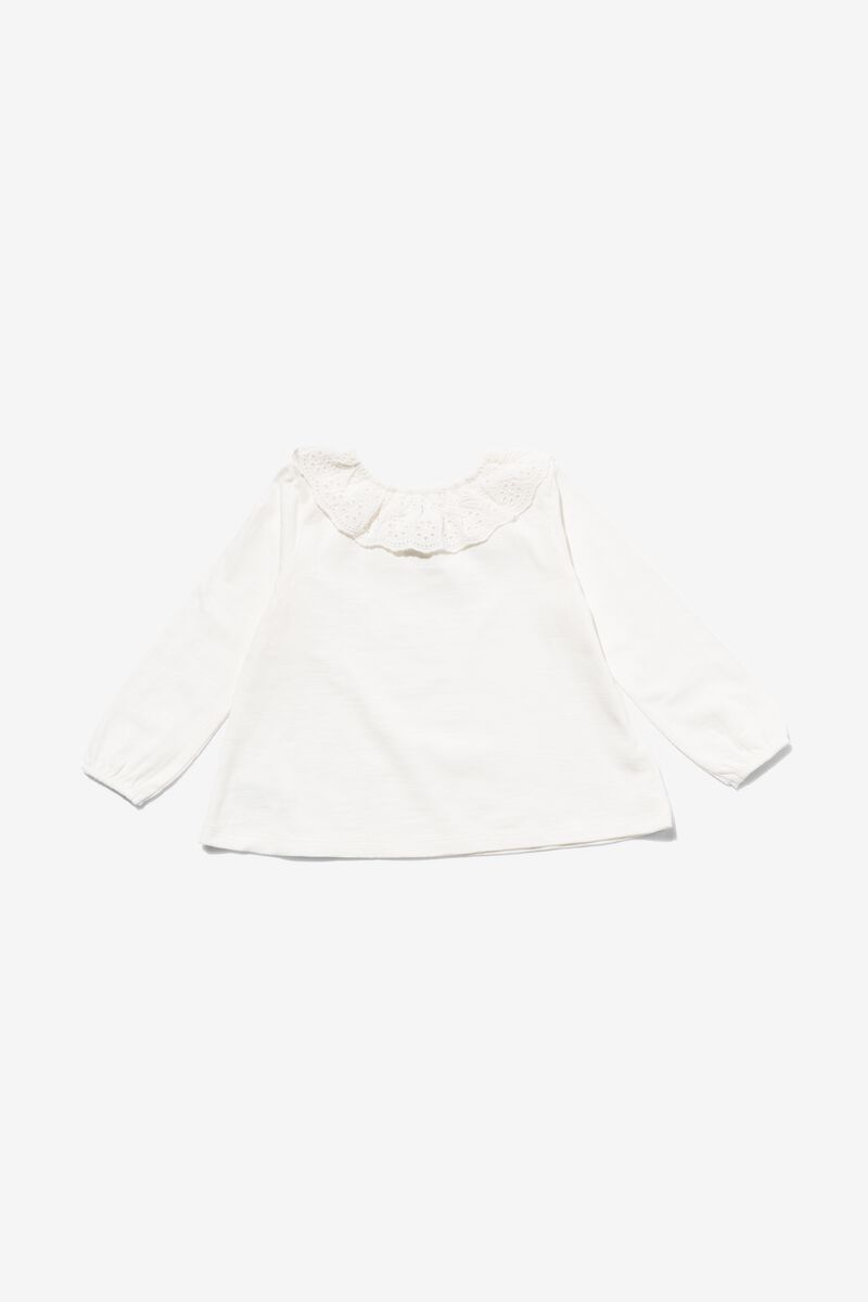 baby blouse broderie kraag - 1000029727 - HEMA