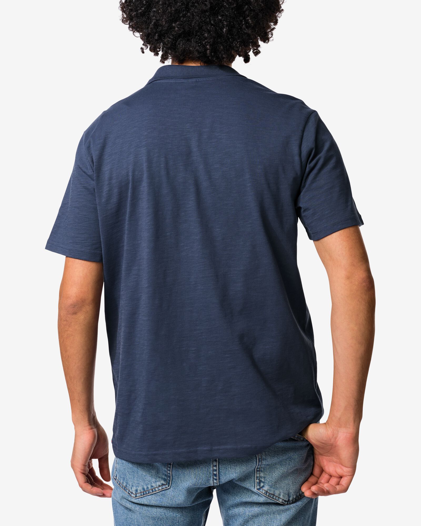 Herrenpolo Jack, Slub dunkelblau dunkelblau - 2179120DARKBLUE - HEMA