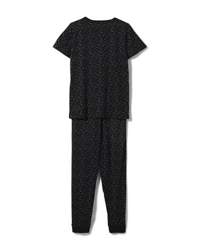 pyjama femme en coton noir S - 23400301 - HEMA