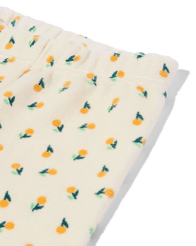 Baby-Pyjama, Velours, Blumen eierschalenfarben - 33314330OFFWHITE - HEMA
