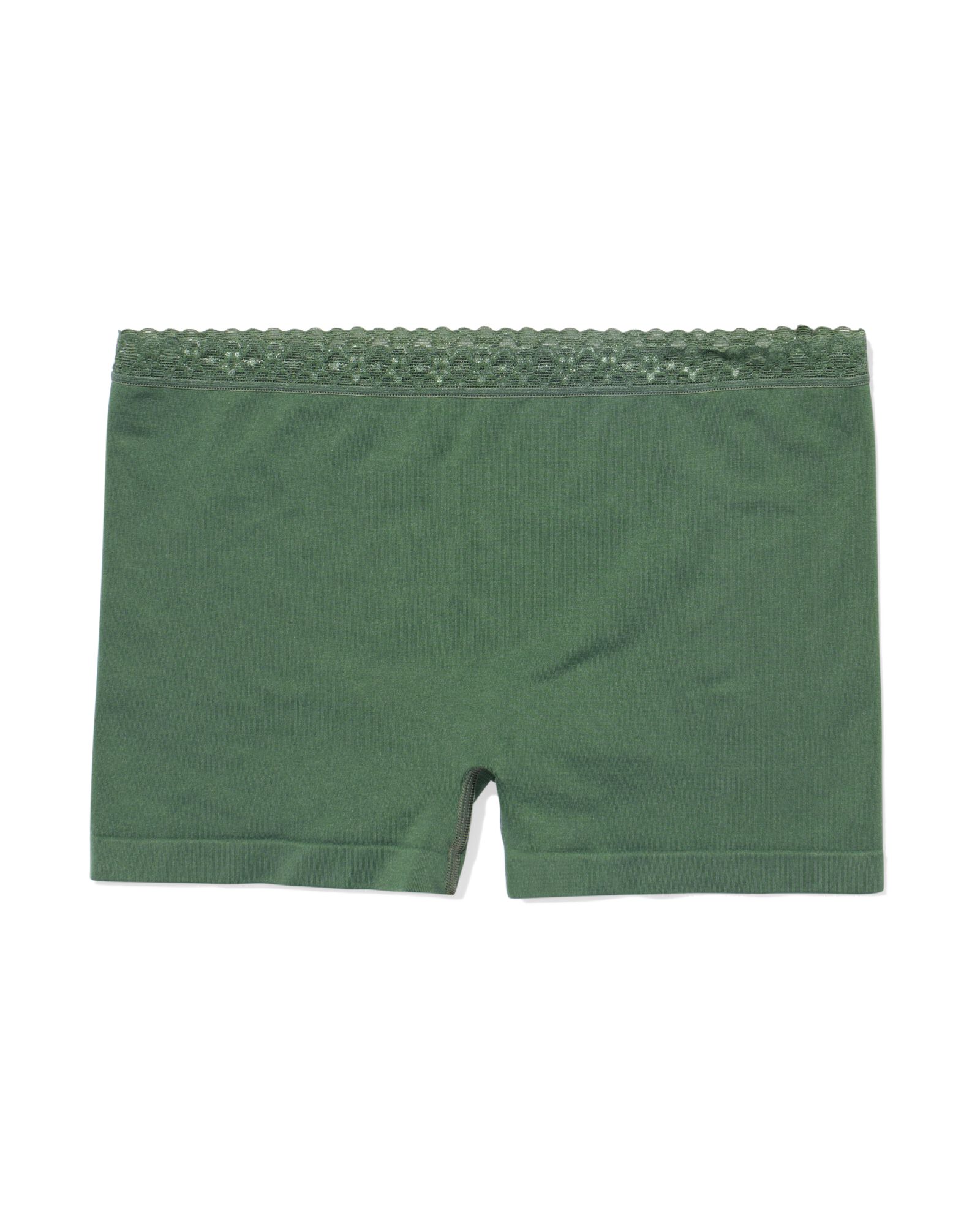 boxer femme sans coutures microfibre avec dentelle vert fonc&eacute; vert fonc&eacute; - 19611634DARKGREEN - HEMA