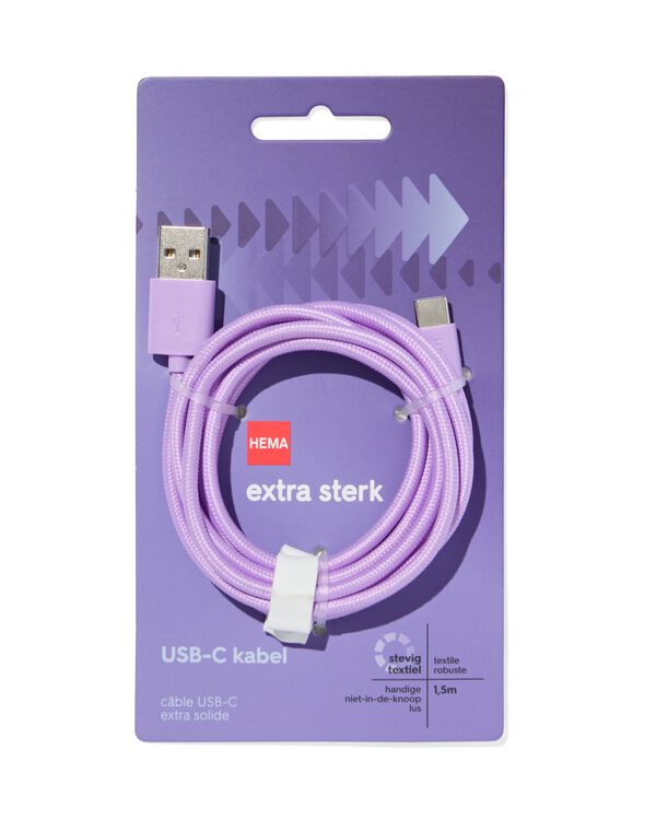 câble chargeur USB vers USB-C 1,5m - 39680049 - HEMA