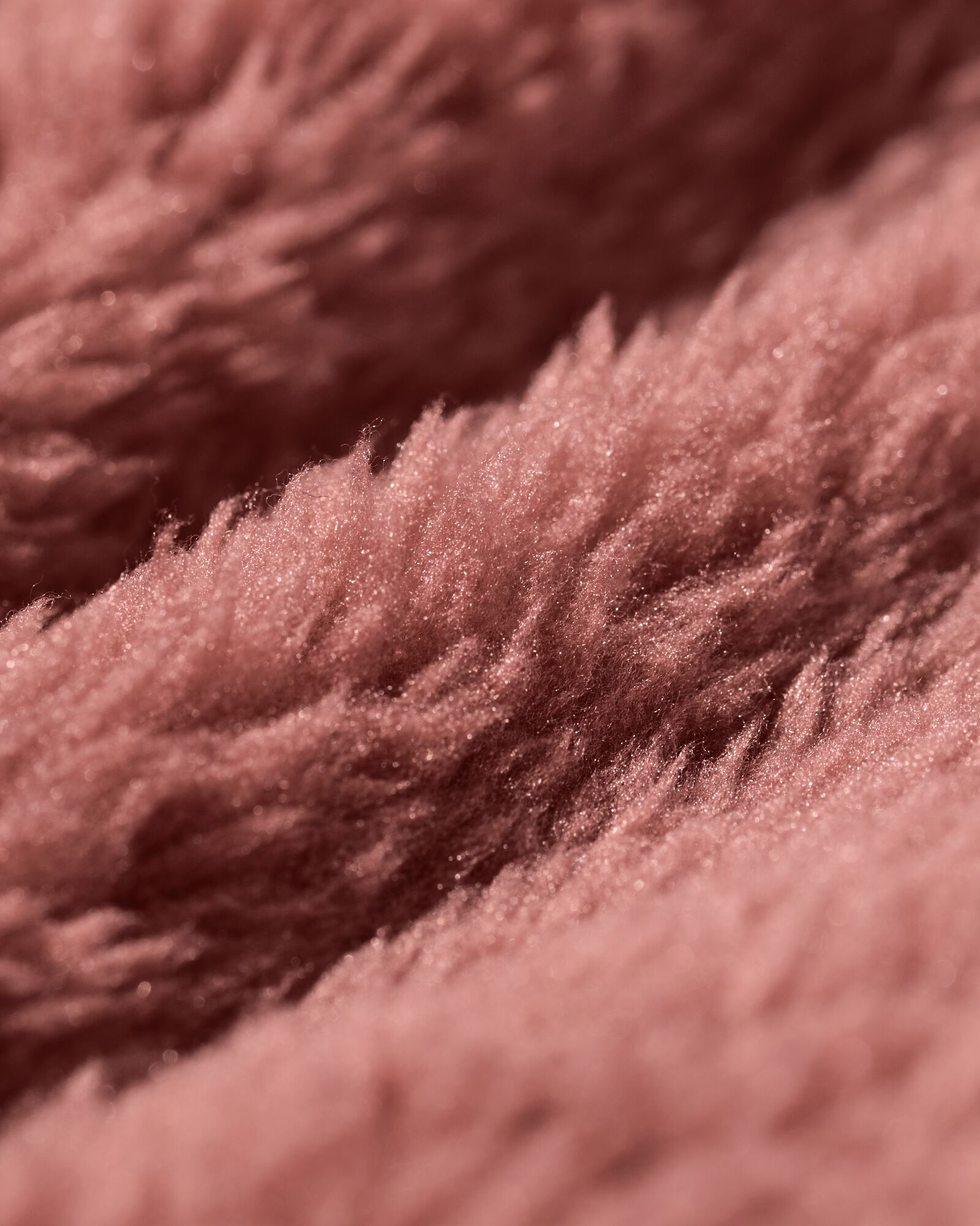 damesvest teddy middenbruin - 23408050MIDBROWN - HEMA