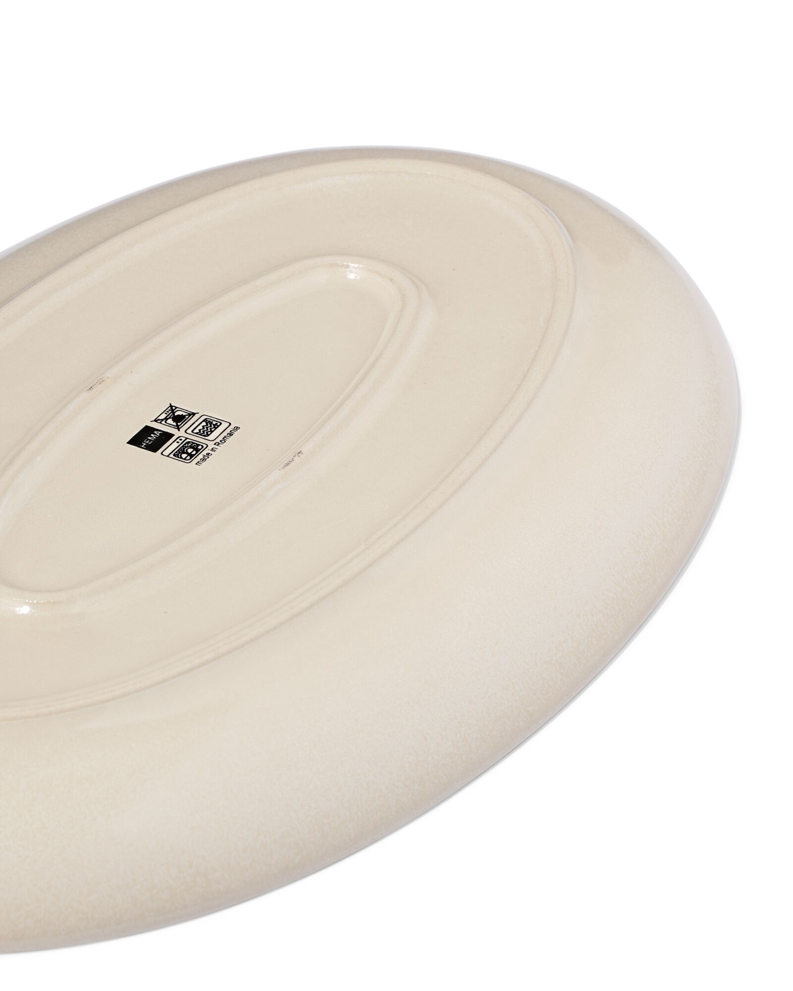 plat 32x20cm PUUR gla&ccedil;ure r&eacute;active blanc cass&eacute; - 9650145 - HEMA