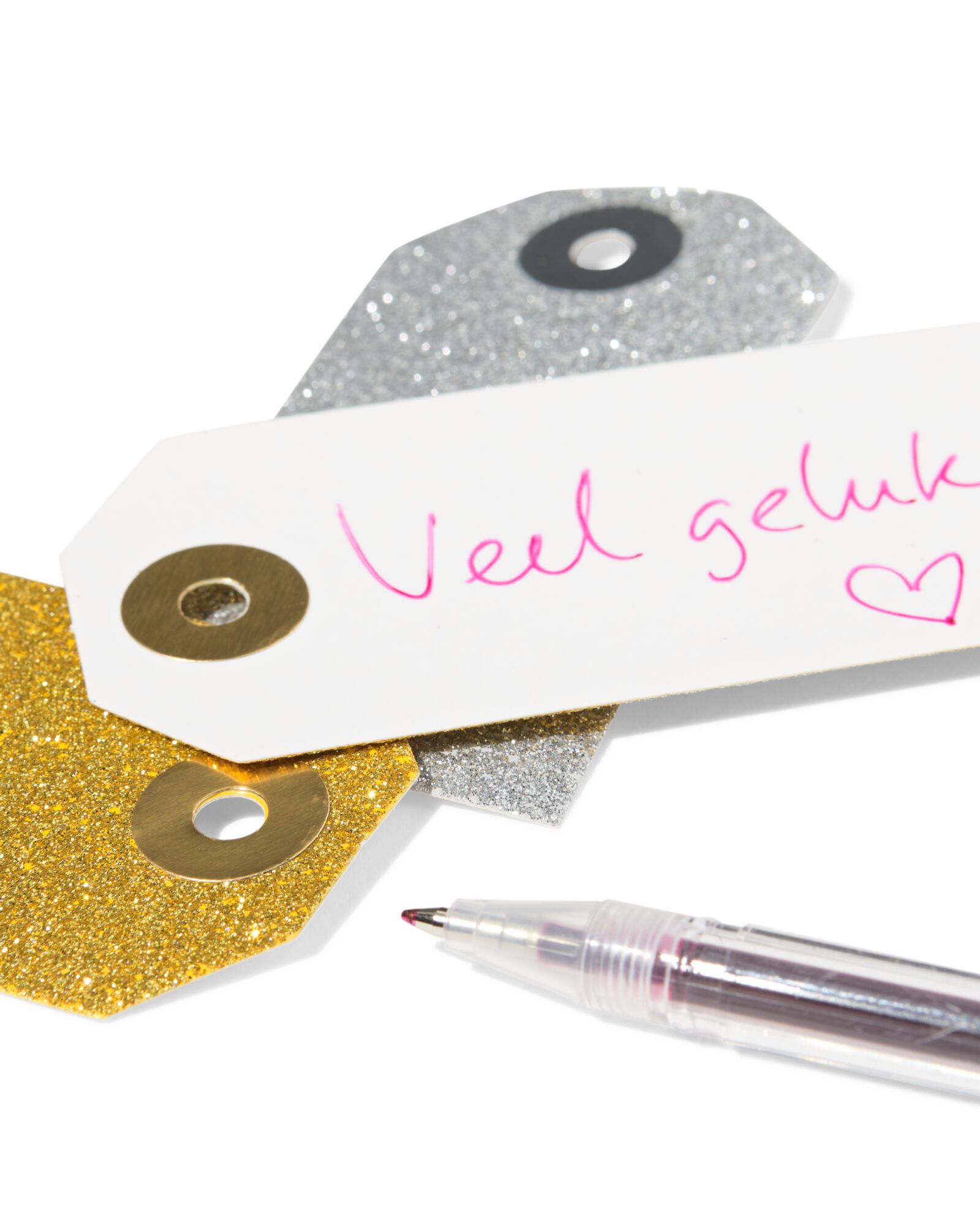 &eacute;tiquettes cadeaux paillettes - 12 pi&egrave;ces - 14710312 - HEMA