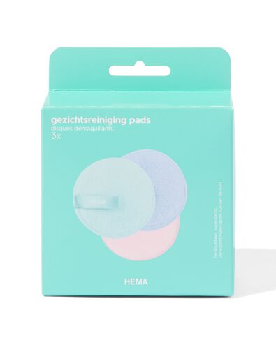 disques nettoyants visage - 3 pi&egrave;ces - 17840052 - HEMA