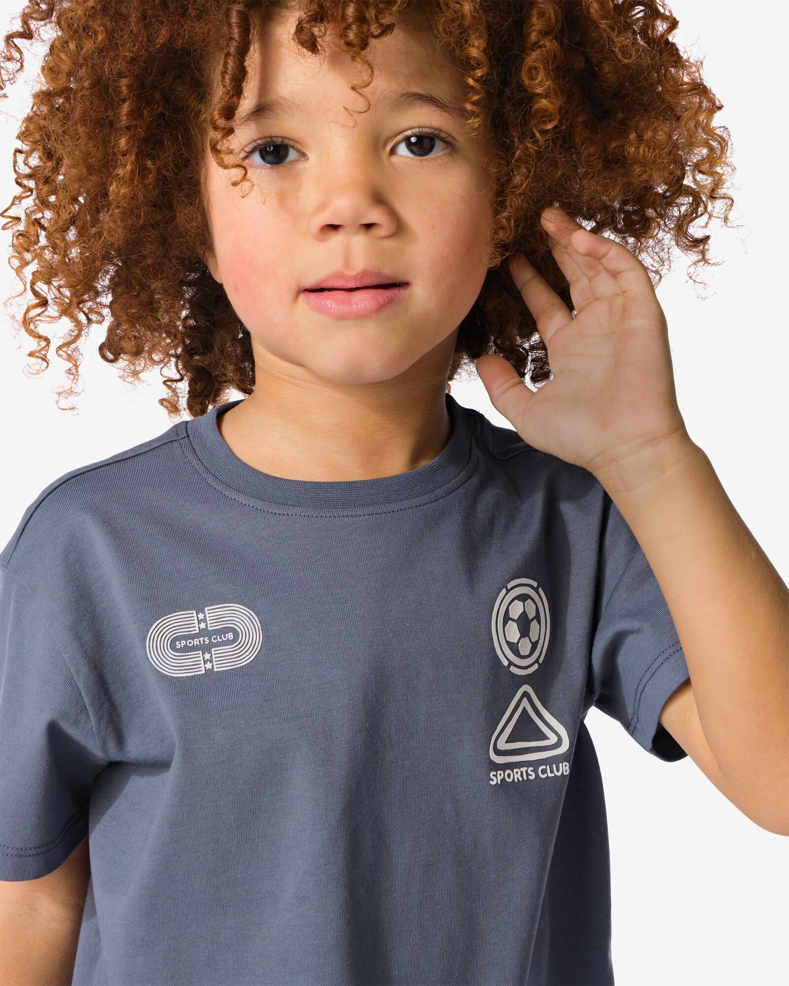 Kinder-T-Shirt Fu&szlig;ball dunkelgrau - 30744703DARKGREY - HEMA