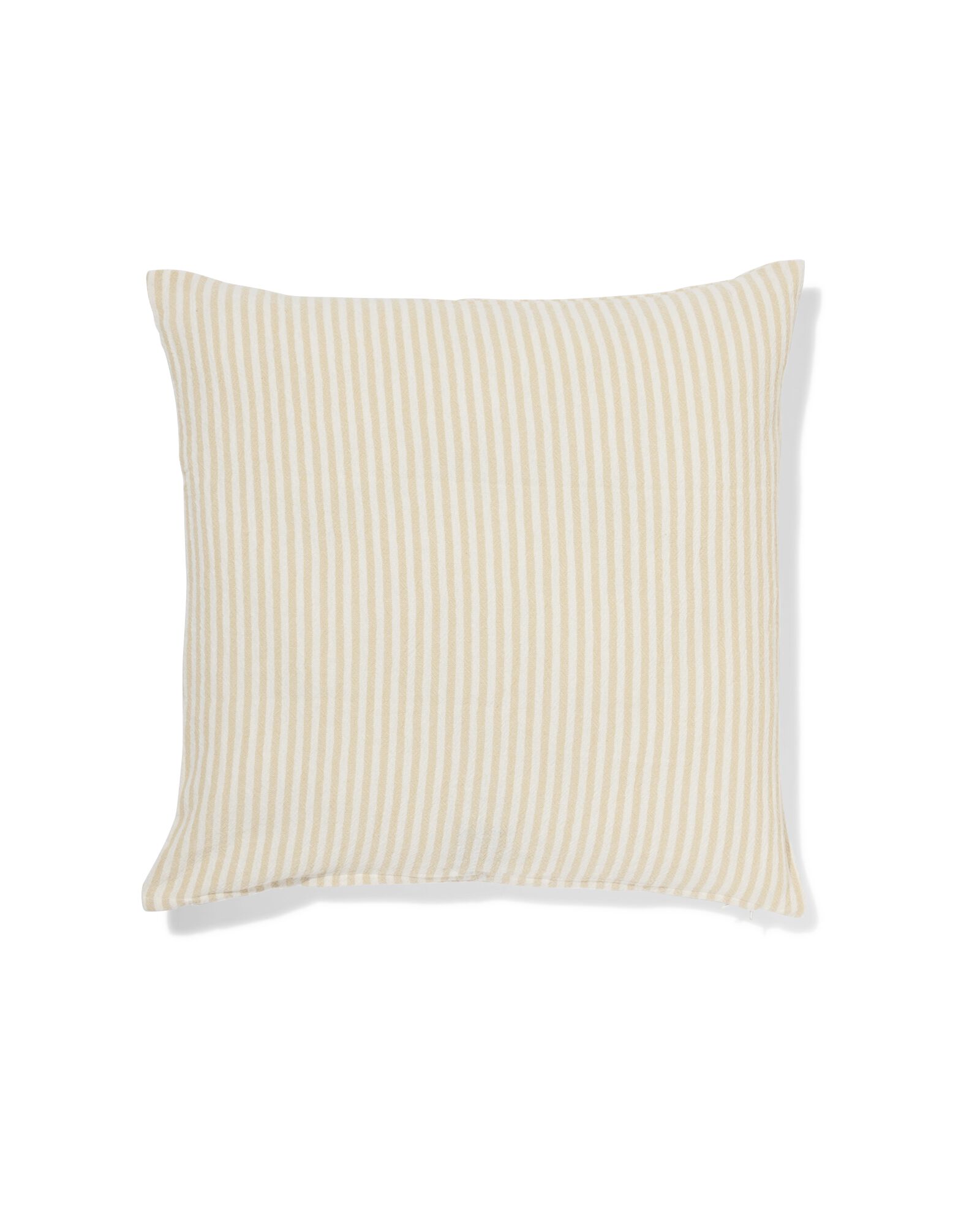 housse de coussin 50 x 50 cm coton rayures marron - 7326009 - HEMA