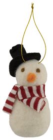 kersthanger van wol 11cm sneeuwpop - 25110018 - HEMA