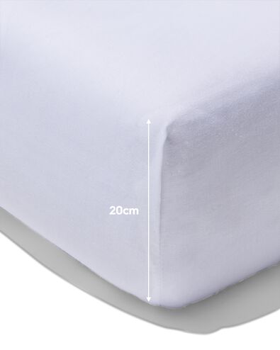 hoeslaken zacht katoen 200x200 wit - 5180049 - HEMA