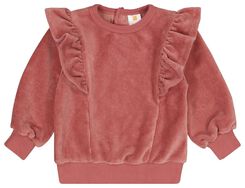 Baby-Sweatshirt, Rüschen, Cord rosa rosa - 1000025141 - HEMA