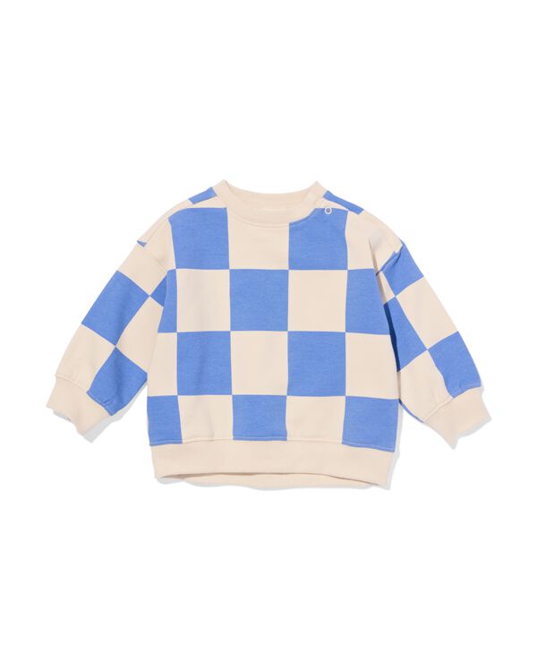 pull b&eacute;b&eacute; jersey carreaux &eacute;cru &eacute;cru - 33180870ECRU - HEMA