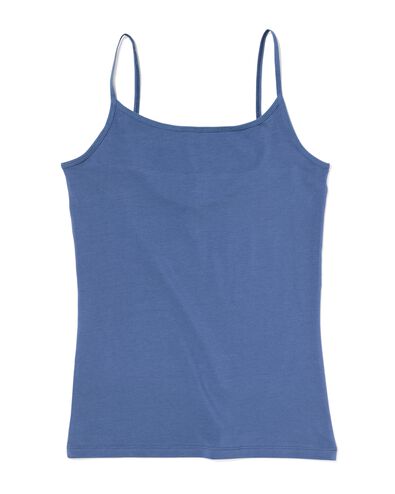 dameshemd katoen spaghettibandjes blauw blauw - 19621539BLUE - HEMA