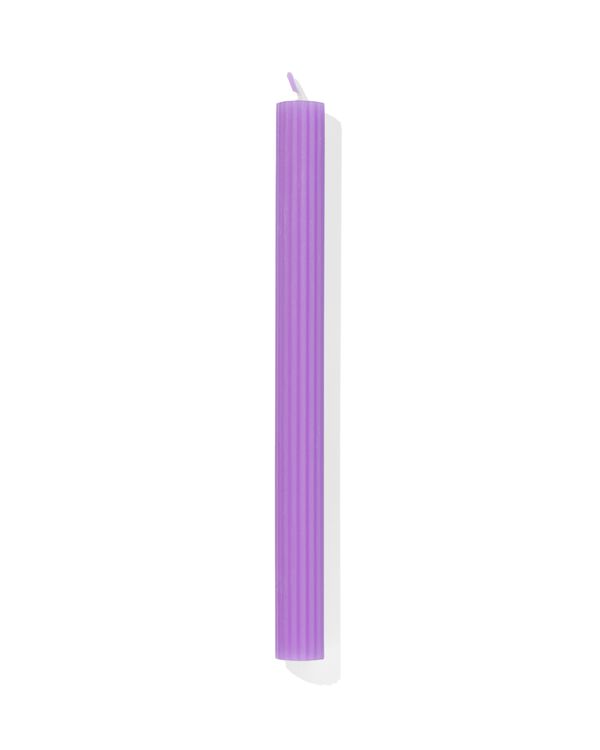 lange Haushaltskerze, gerippt, Ø 2 x 24 cm, violett - 13503004 - HEMA