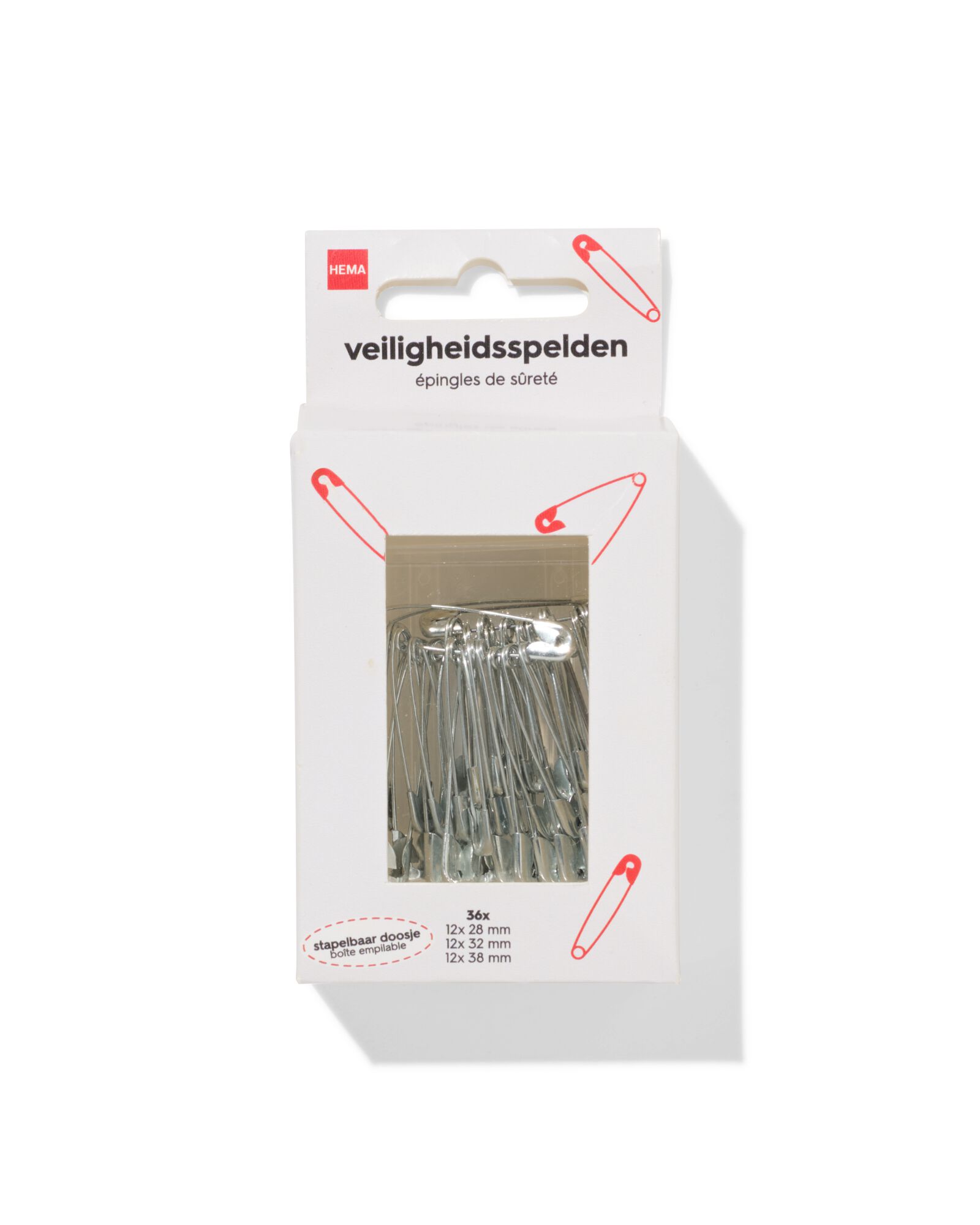 veiligheidsspelden zilver - 48 stuks - 1400290 - HEMA
