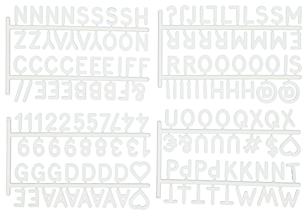 Buchstaben für Buchstabentafel-Kisten, weiß - 39821030 - HEMA