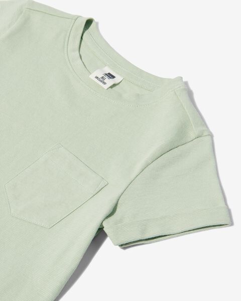 t-shirt enfant avec poche poitrine vert vert - 1000030904 - HEMA