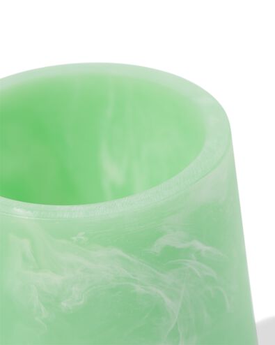 gobelet salle de bain 10x⌀8 cm &eacute;poxy aspect marbre vert - 80300177 - HEMA