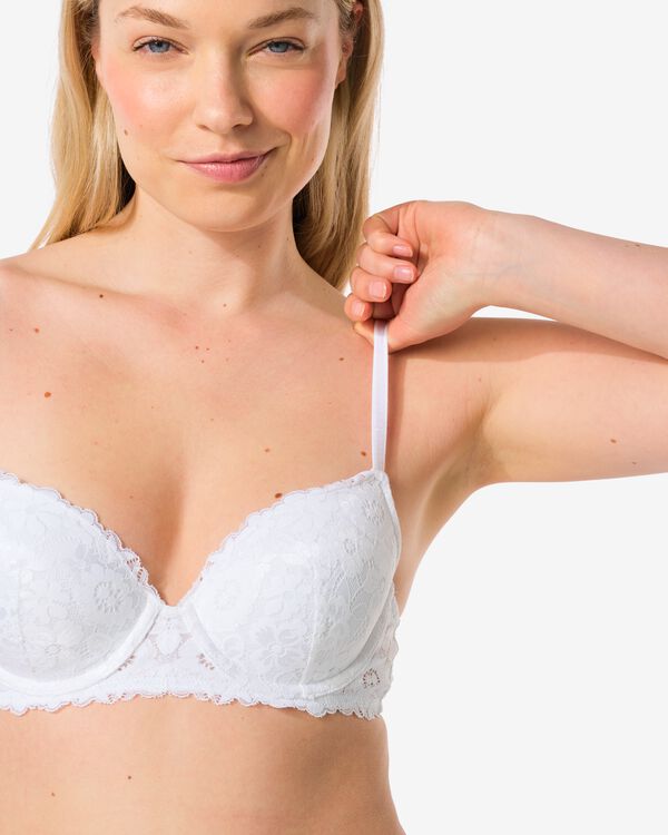 soutien-gorge dentelle pr&eacute;form&eacute; avec armatures blanc blanc - 21810400WHITE - HEMA