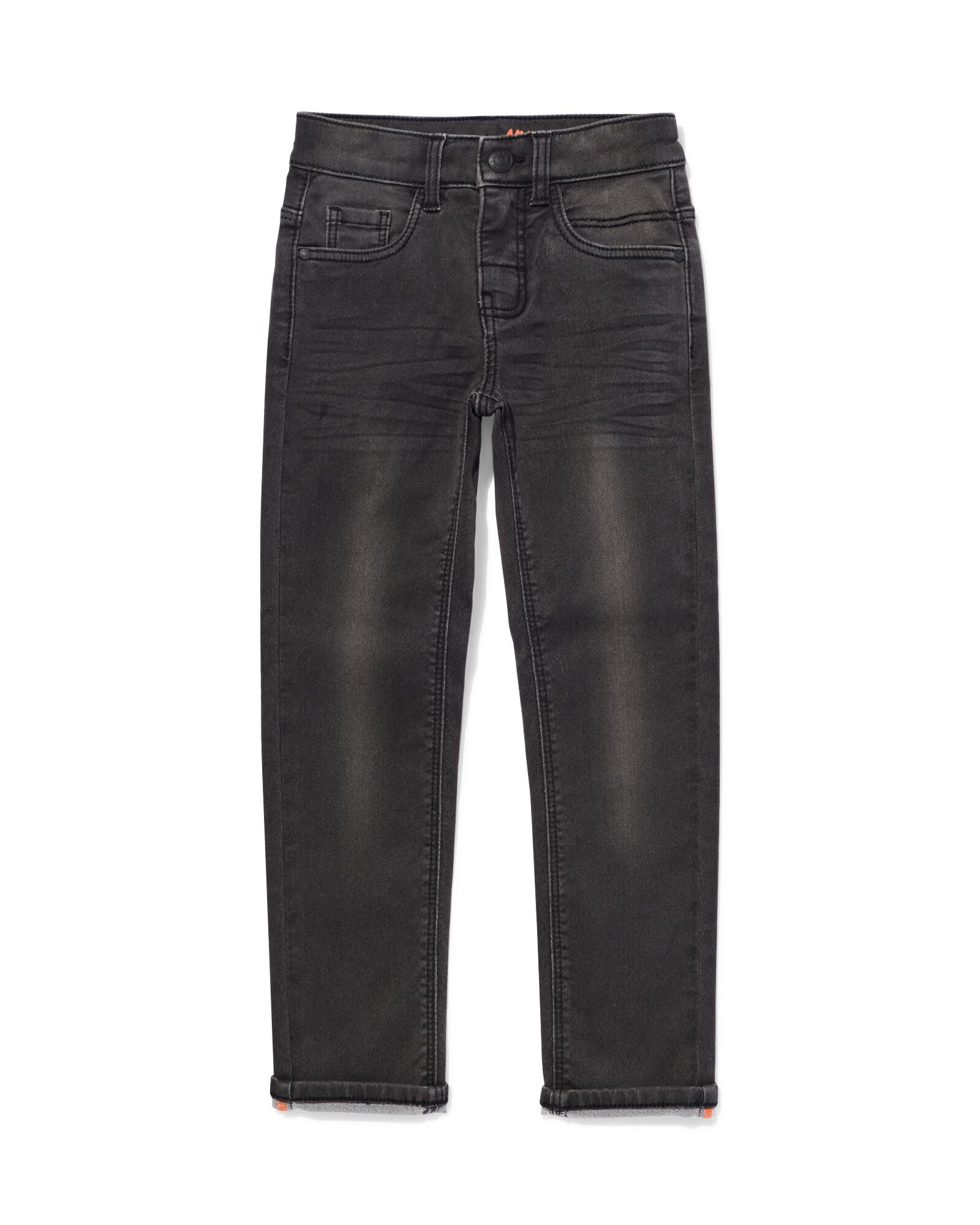 kinder broek jogdenim skinny fit zwart zwart - 1000028288 - HEMA