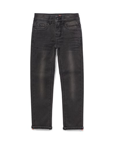 kinder broek jogdenim skinny fit zwart zwart - 1000028288 - HEMA