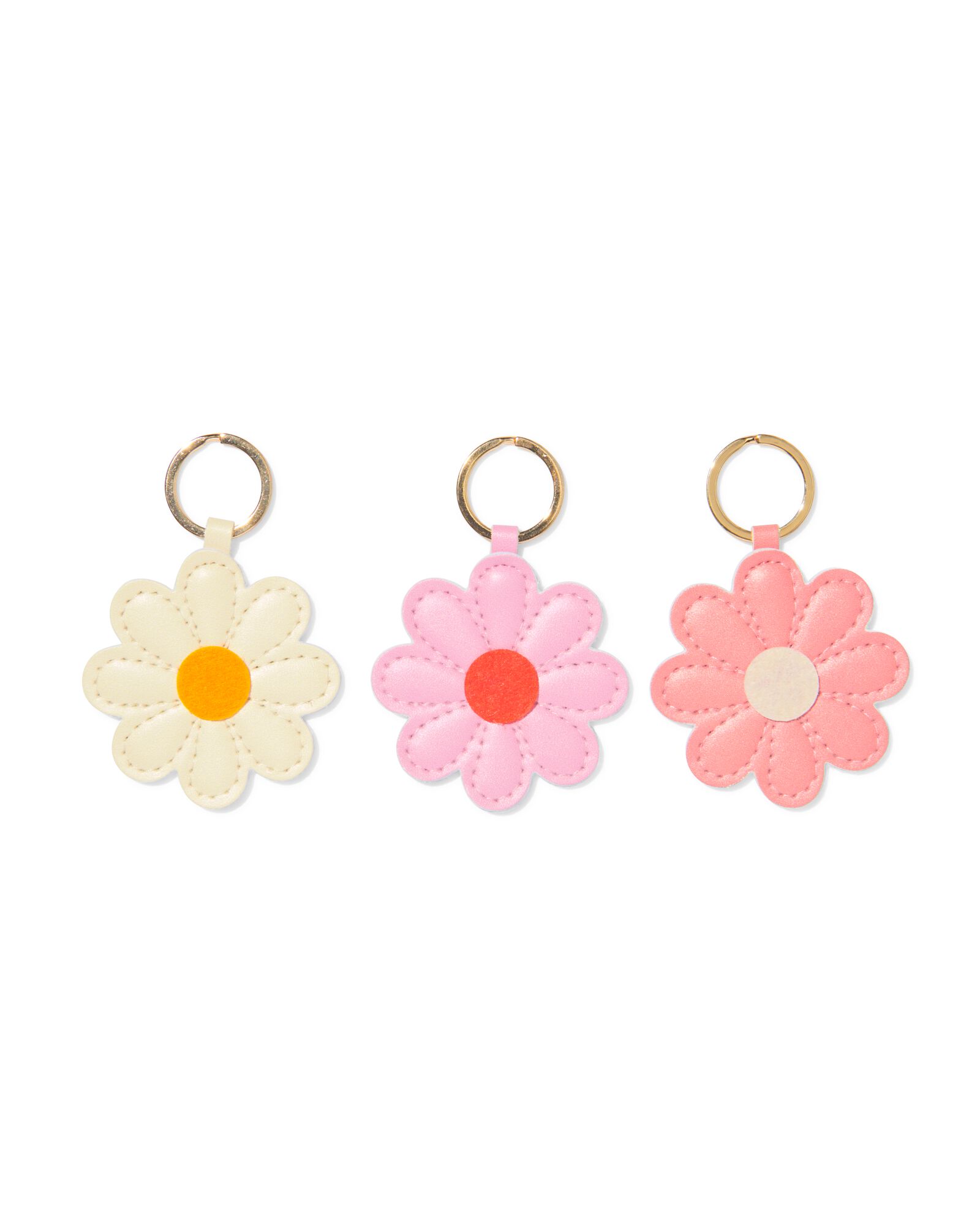 porte-cl&eacute;s 6 cm fleur - lot de 3 - 14540135 - HEMA