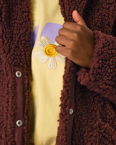 manteau enfant teddy marron fonc&eacute; - 30825206DARKBROWN - HEMA