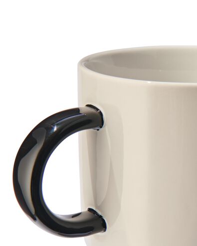 mug en faïence blanc/noir 350 ml - S - 61120114 - HEMA