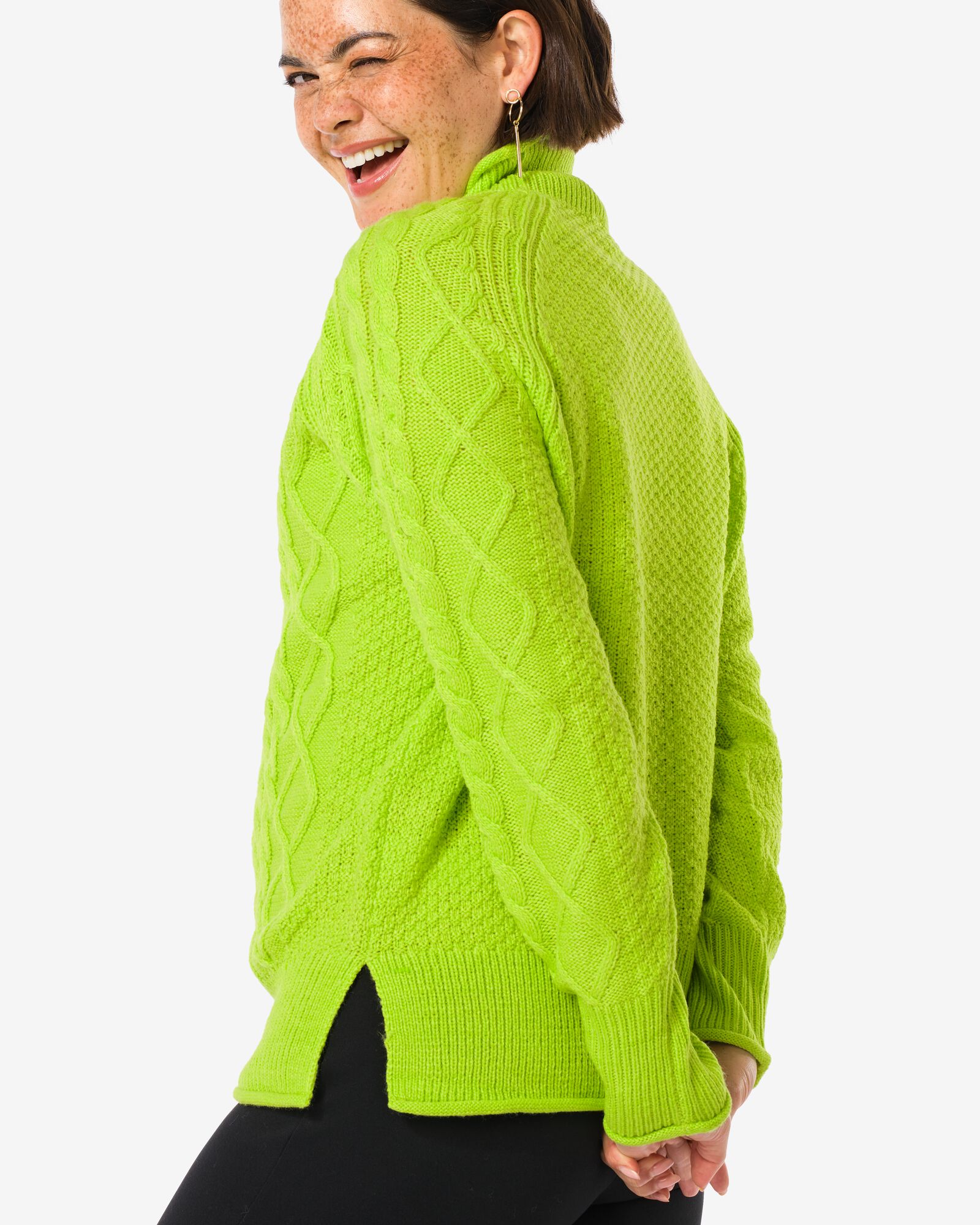 pull en maille femme Zelda vert - 36277960GREEN - HEMA