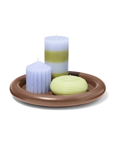 dessous-de-bougie ⌀26,5x3cm bois marron - 13326051 - HEMA