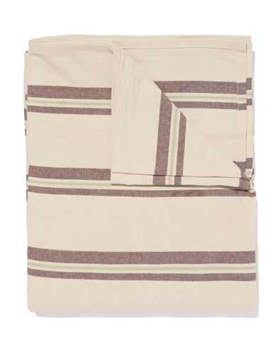 Tischtuch XL 320 x 145 cm Baumwolle, braun gestreift - 5300102 - HEMA