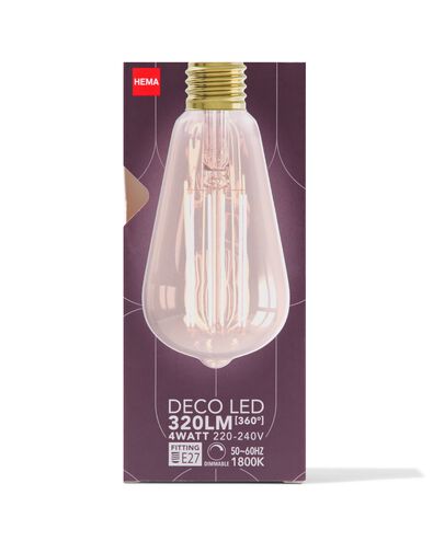 ampoule led edison dor&eacute;e E27 4W 320lm - 20070071 - HEMA
