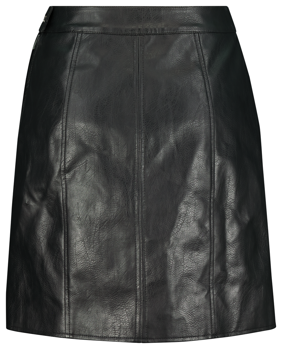 jupe femme matière synthétique noir noir - 1000020682 - HEMA