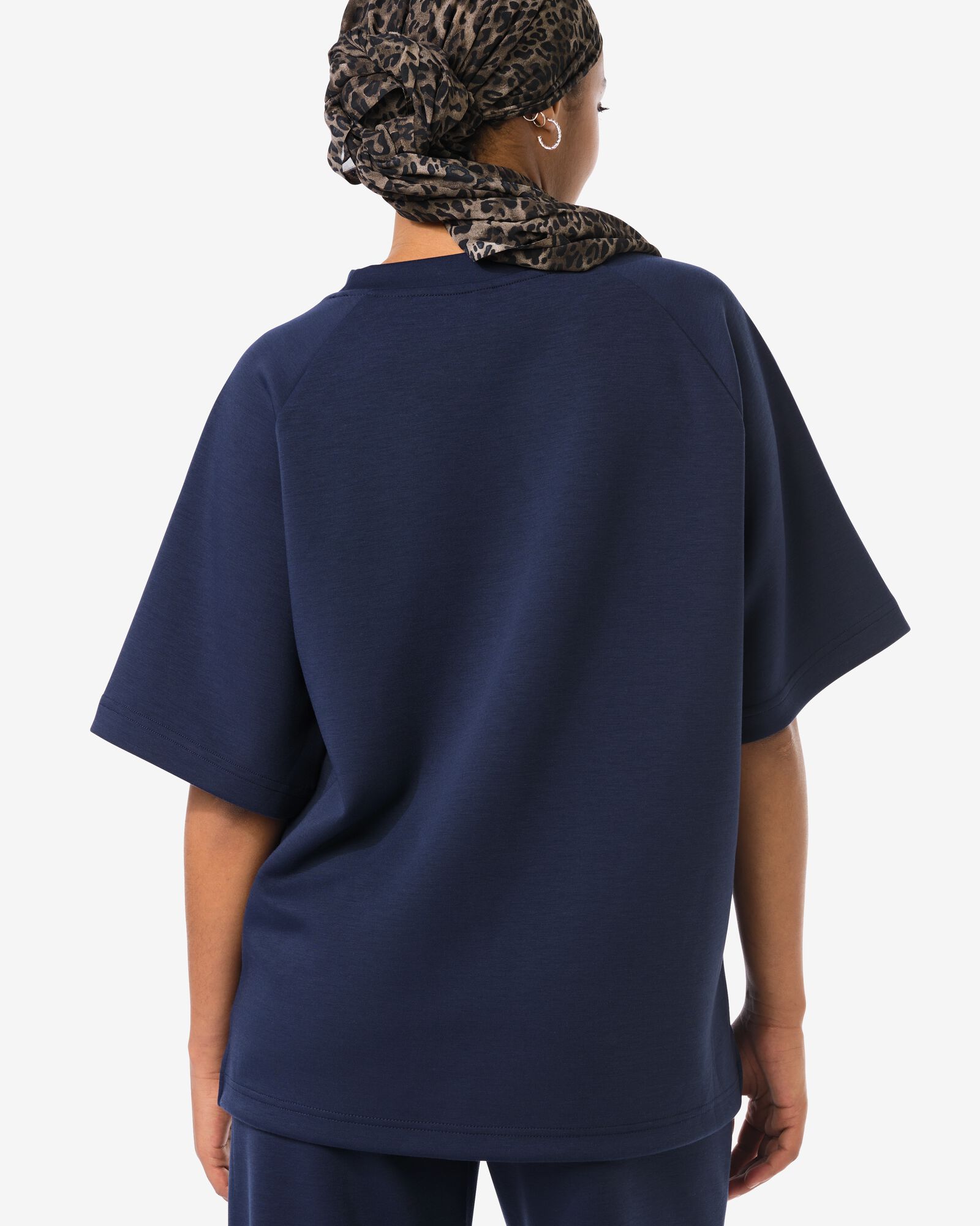 dames T-shirt Elly relaxed fit jersey donkerblauw donkerblauw - 36206830DARKBLUE - HEMA