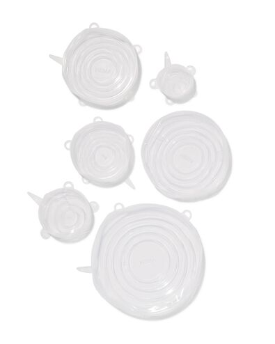 couvercles &eacute;tirables en silicone - lot de 6 - 80860014 - HEMA