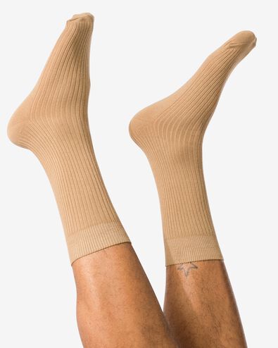 Herrensocken, gerippt braun - 4150380BROWN - HEMA