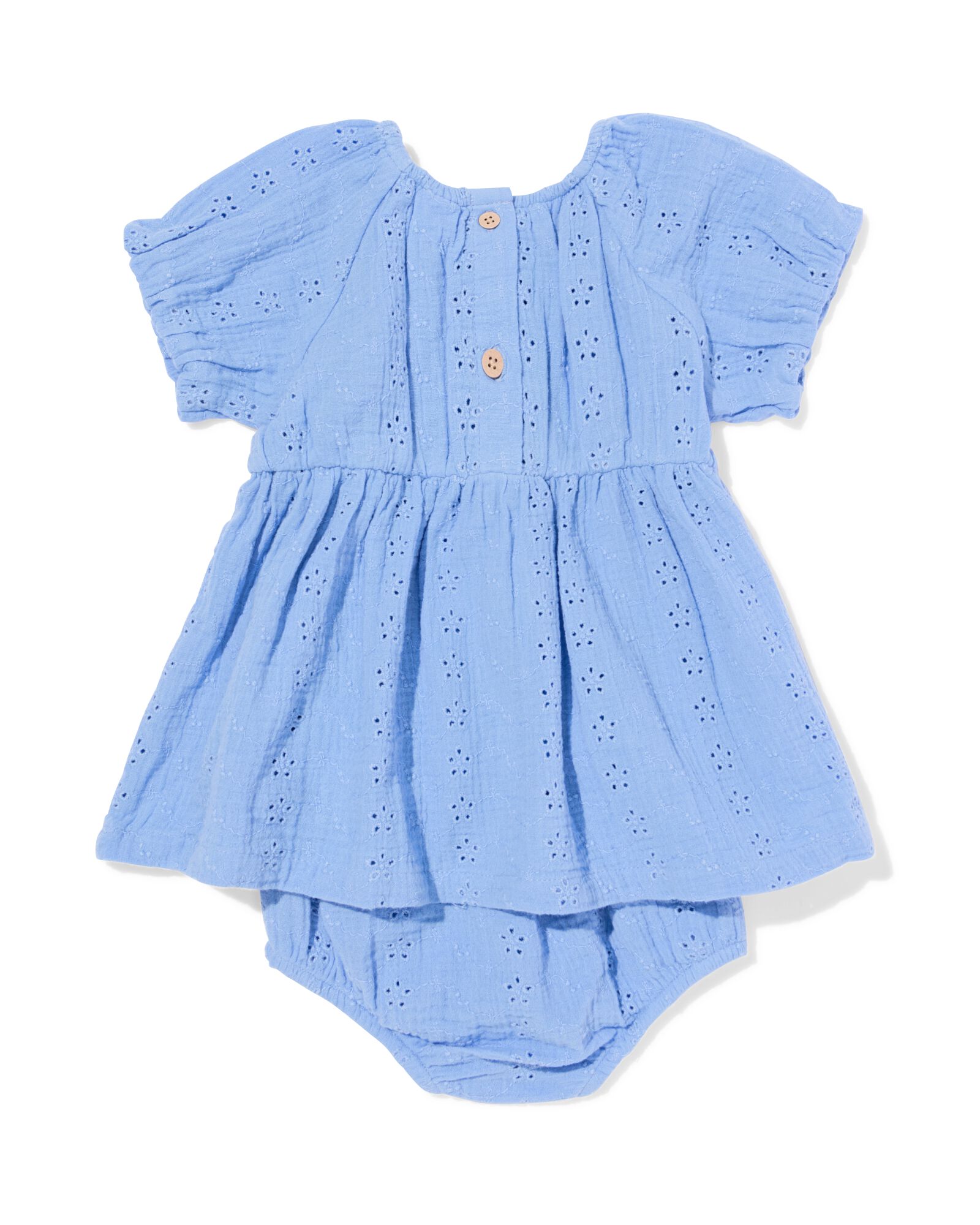ensemble v&ecirc;tements b&eacute;b&eacute; broderie bleu bleu - 33003180BLUE - HEMA